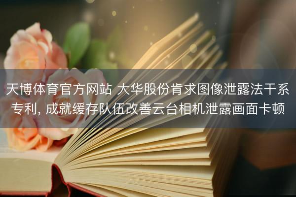 天博体育官方网站 大华股份肯求图像泄露法干系专利, 成就缓存队伍改善云台相机泄露画面卡顿