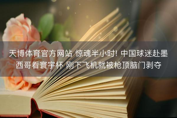 天博体育官方网站 惊魂半小时! 中国球迷赴墨西哥看寰宇杯 刚下飞机就被枪顶脑门剥夺