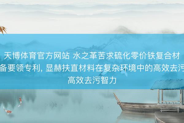 天博体育官方网站 水之革苦求硫化零价铁复合材料制备要领专利， 显赫扶直材料在复杂环境中的高效去污智力