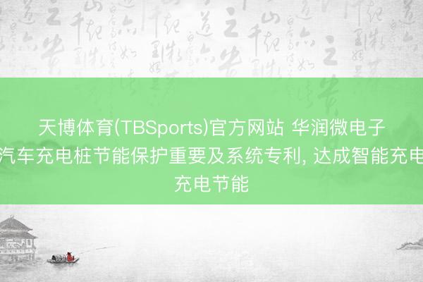 天博体育(TBSports)官方网站 华润微电子请求汽车充电桩节能保护重要及系统专利， 达成智能充电节能
