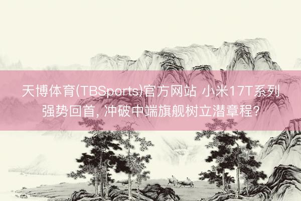 天博体育(TBSports)官方网站 小米17T系列强势回首， 冲破中端旗舰树立潜章程?